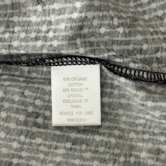 Garnet Hill Dress Womens Medium Black White Geometric Office Neutral Minimalist - Picture 8 of 8